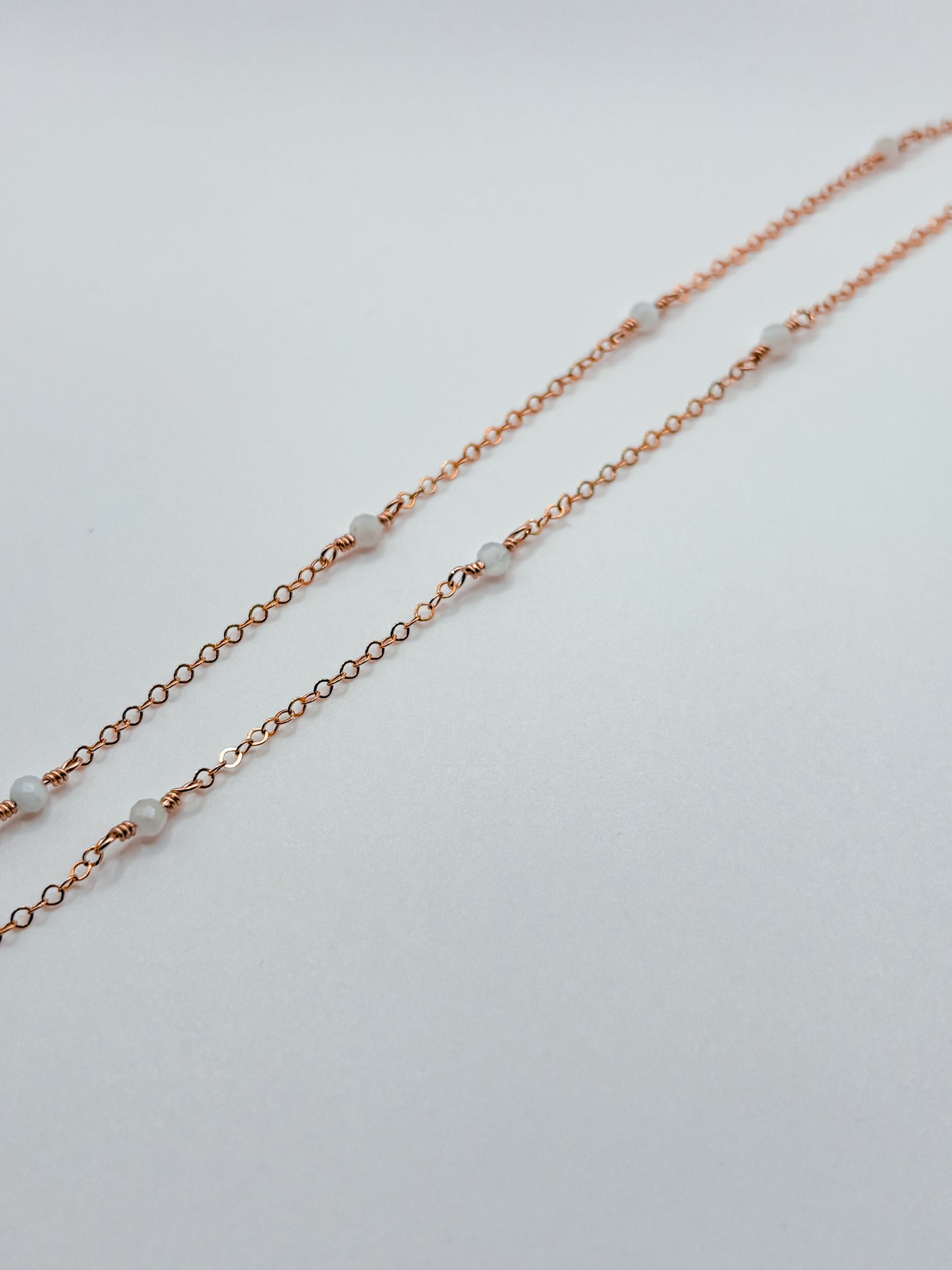 Custom Birthstone Necklace - 14K Rose Gold Filled