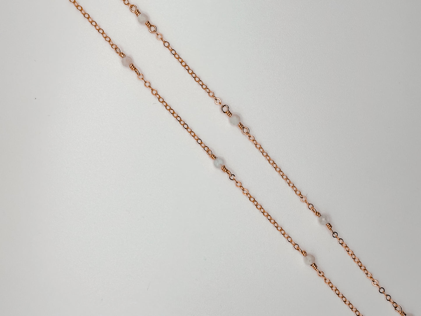 Custom Birthstone Necklace - 14K Rose Gold Filled
