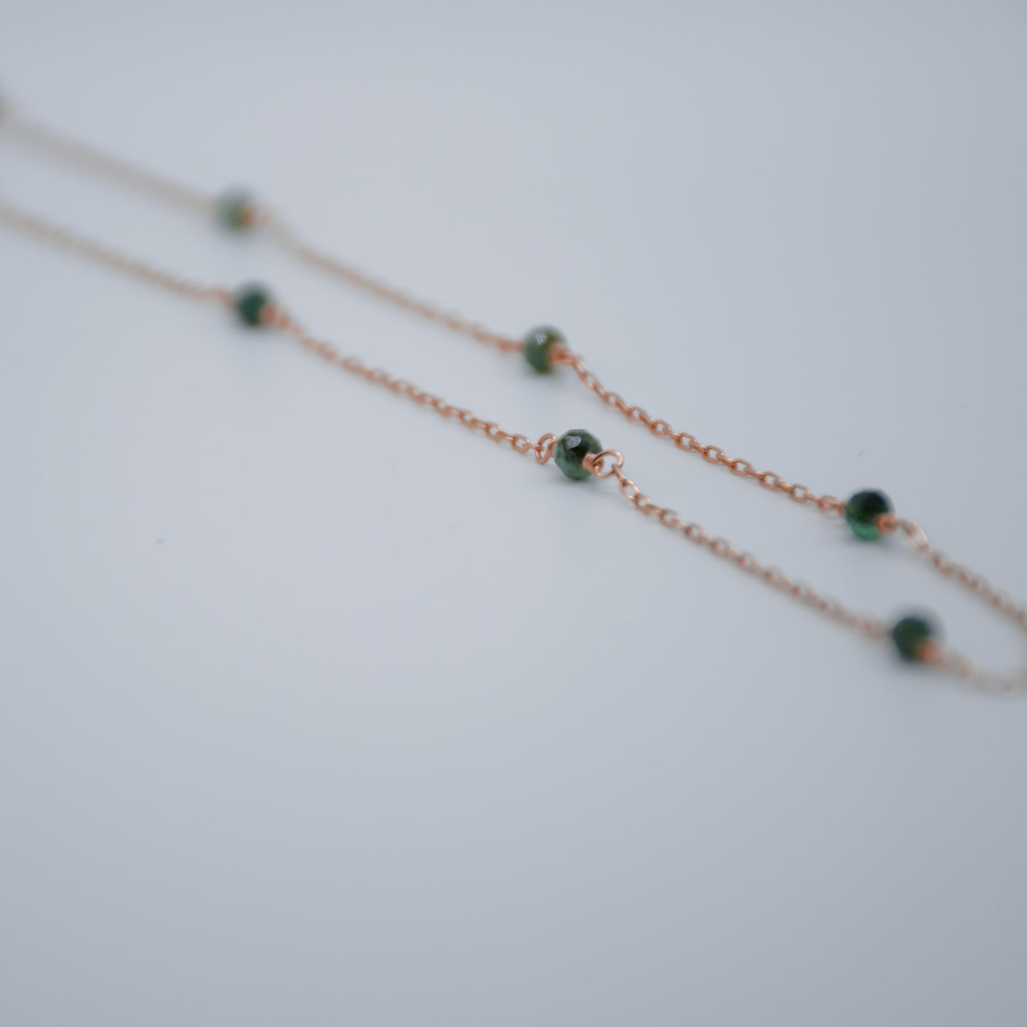 Custom Birthstone Necklace - 14K Rose Gold Filled